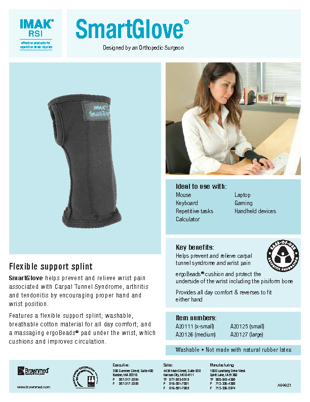 carpal tunnel glove sellsheet